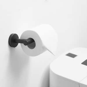 Wall-Mount Single Post Toilet Paper Holder in Matte Black