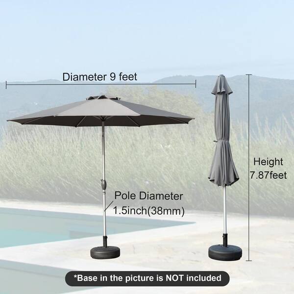 9 ft. Patio Umbrella, UV Protection Waterproof Market Sun 9 ft. Patio Umbrella, UV Protection Waterproof Market Sun