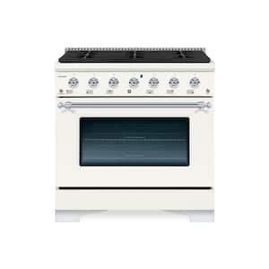 CLASSICO 36 in. 6 Burner Freestanding Single Oven Gas Range with Gas Stove and Gas Oven in Off-White Family