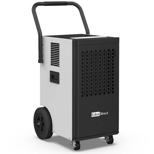 142 pt. 5,000 sq. ft. Buckless Commercial Dehumidifier in White with Drain Hose and Pump for Garage, ETL Certified