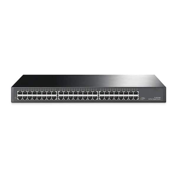 Yichuhaoxi 48-Port Gigabit Ethernet Switch Black Sturdy Metal w/ Shielded Ports