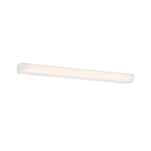 Slim Nightstick 18 in. White LED Vanity Light Bar and Wall Sconce, 3000K