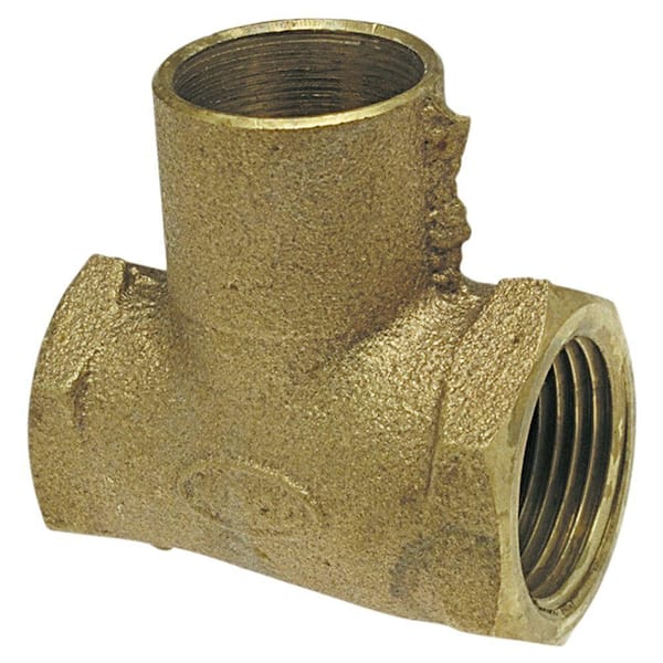 Everbilt C7103-LF 3/4 in. x 1/2 in. x 3/4 in. Forged Bronze FXFXC Tee