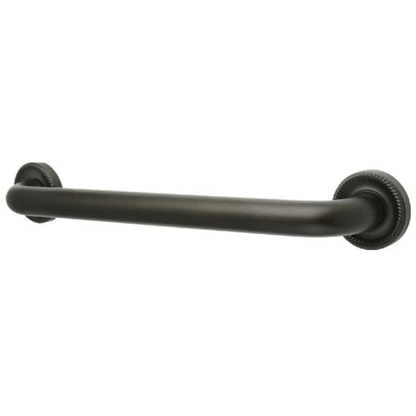 Kingston Brass Camelon 12 in. x 1-1/4 in. Grab Bar in Oil Rubbed Bronze ...