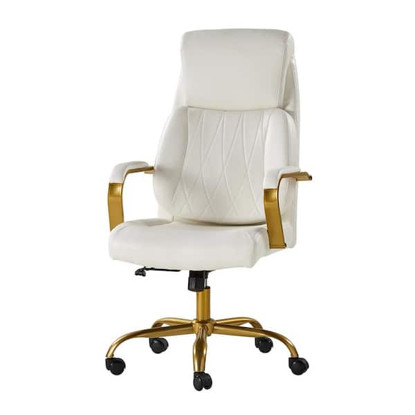 Modern Mid Back Executive Chair Ivory - Boss Office Products