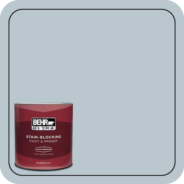 BEHR ULTRA 1 qt. #560E-3 Silver Strand Extra Durable Flat Interior Paint & Primer