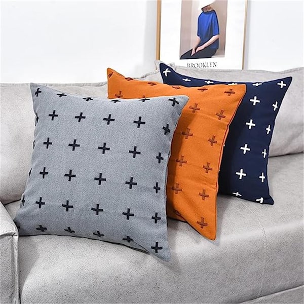 Ovios Indoor Outdoor Throw Pillows Set of 2 with Inserts Patio Furniture  Pillows Includes Pillow Core and Pillowcase, Decorative Pillows for Bed