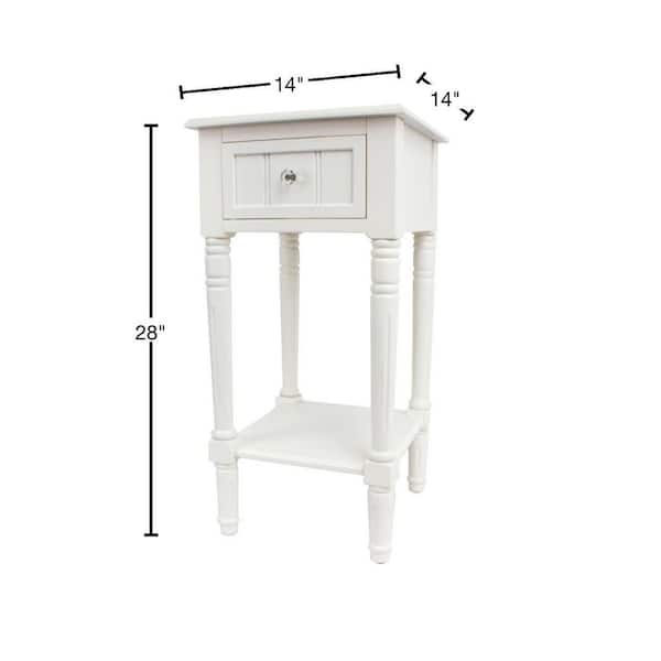 square accent table with drawer