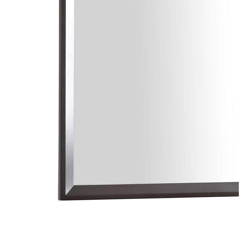 Classic Square 36"x36" Silver Wood Framed Dresser Mirror