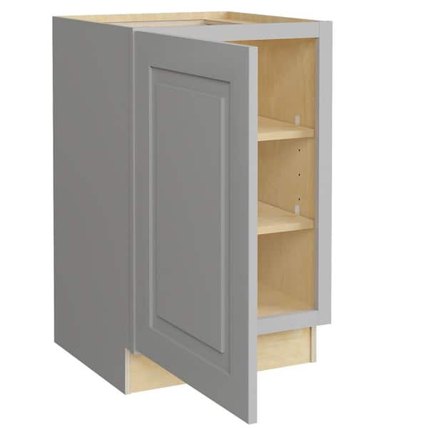 Home Decorators Collection Grayson Pearl Gray Painted Plywood Shaker Assembled Bath Cabinet FH Soft Close L 21 in W x 21 in D x 34.5 in H