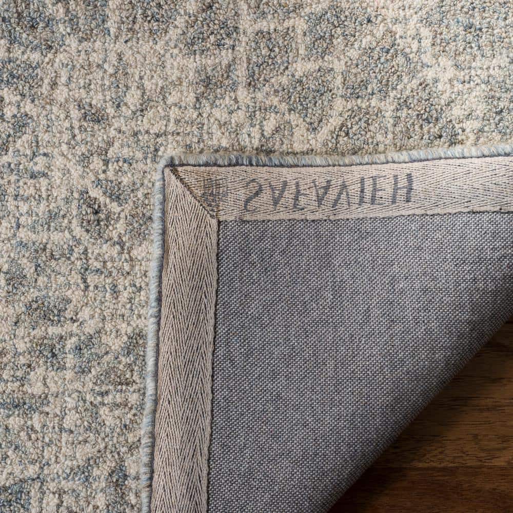 Gray Handmade Abstract Tufted Wool Area Rug 2' x 3'