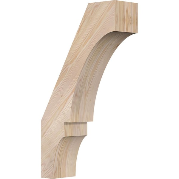 Ekena Millwork 5 1/2"W x 16"D x 28"H Balboa Smooth Knee Brace, Douglas Fir
