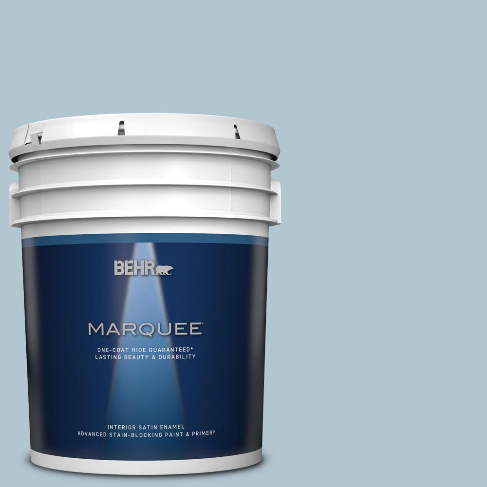 BEHR MARQUEE 5 gal. MQ550 Opal Waters OneCoat Hide Satin Enamel