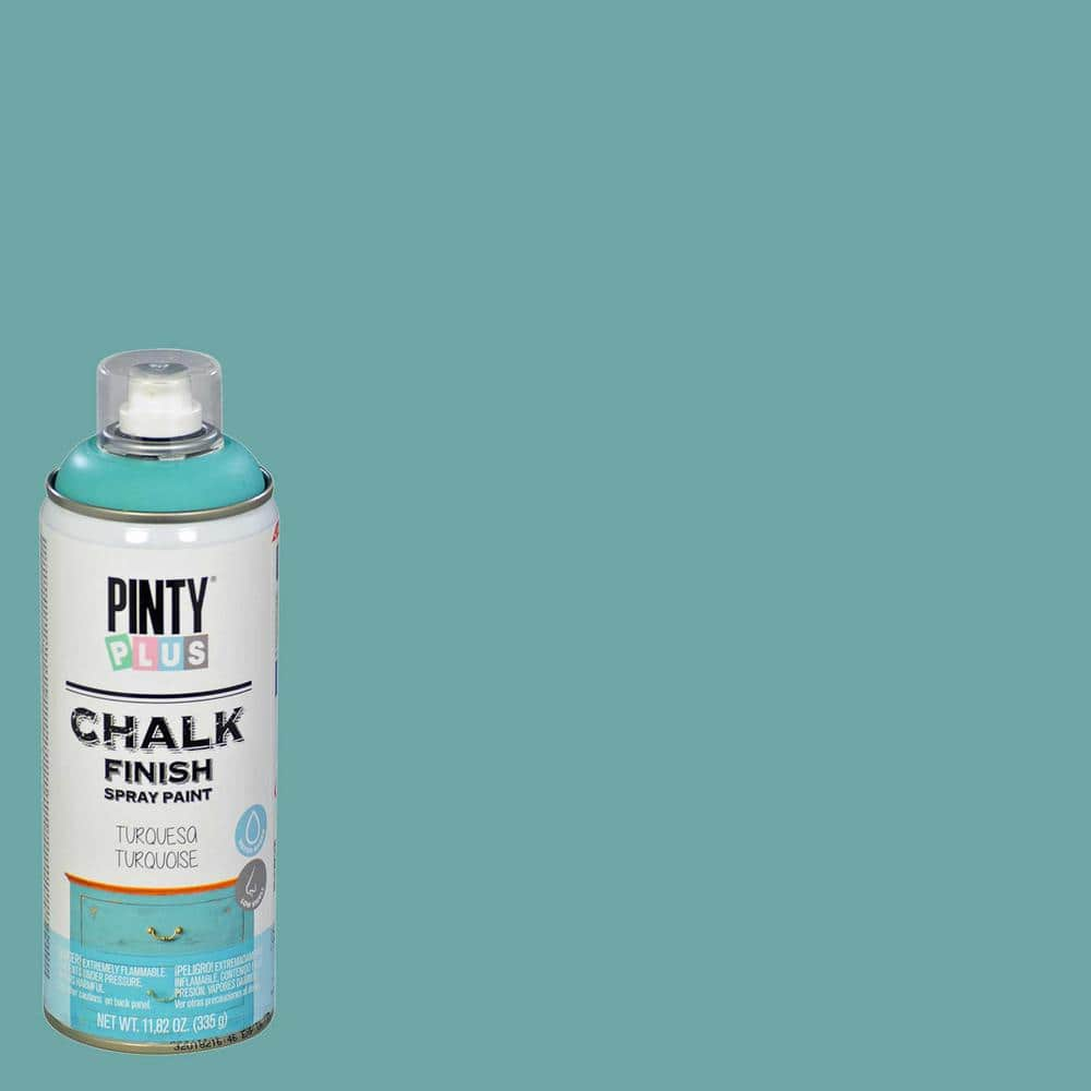 11.82 oz. Turquoise Chalk Finish Spray Paint -  PINTY PLUS, NOV 797