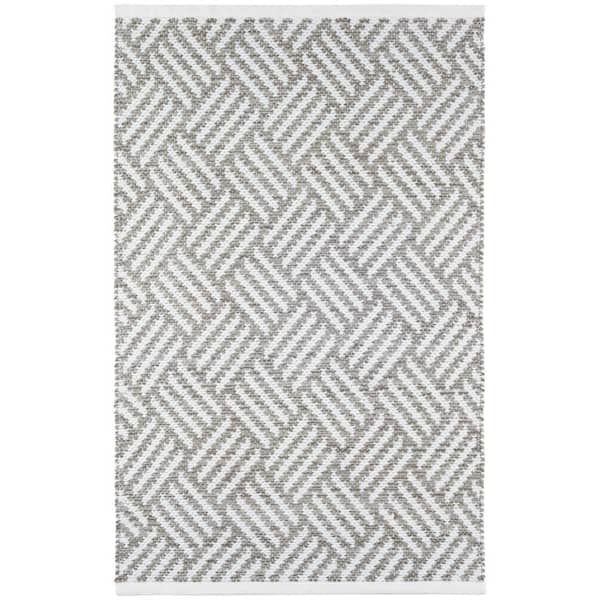 Crisscross Handwoven Platinum 3 ft. x 8 ft. Outdoor Runner Rug