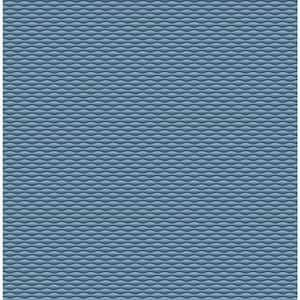 3D Geometric Blue Paper Non-Pasted Strippable Wallpaper Roll Cover (56.05 sq. ft.)