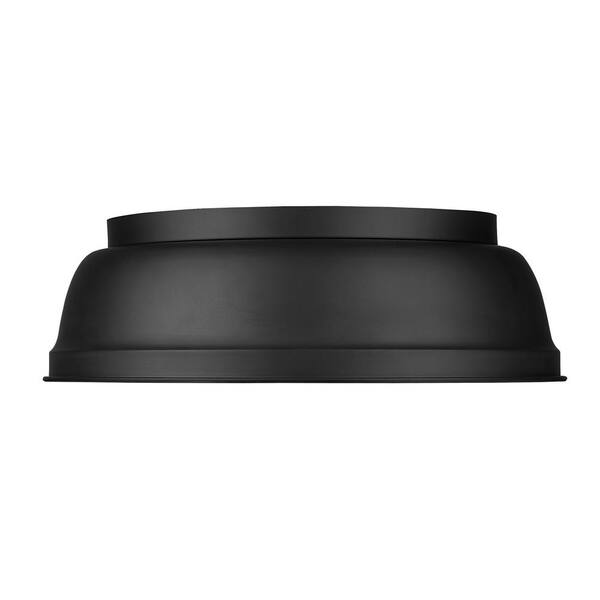 Golden Lighting - Rebel 2-Light Matte Black Flush Mount