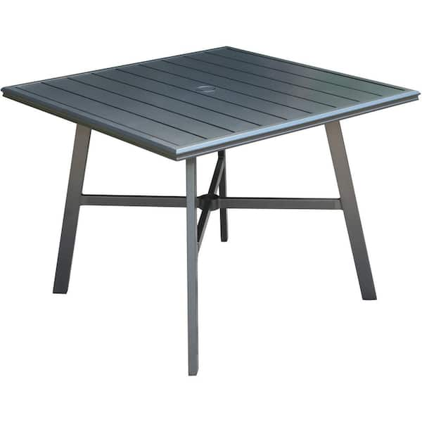 aluminum slat top patio table