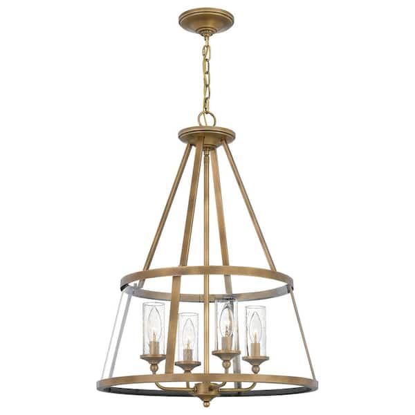 Quoizel Barlow 4-Light Weathered Brass Pendant