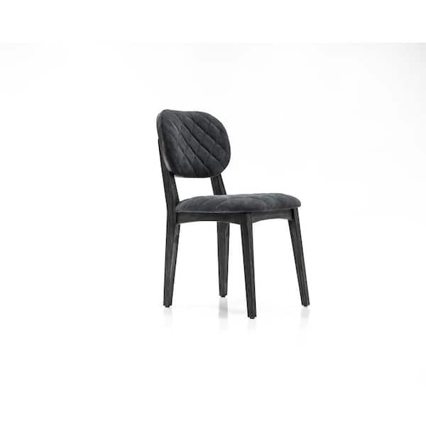 Armen Living Katelyn Gray Open Back Dining Chair (Set of 2)