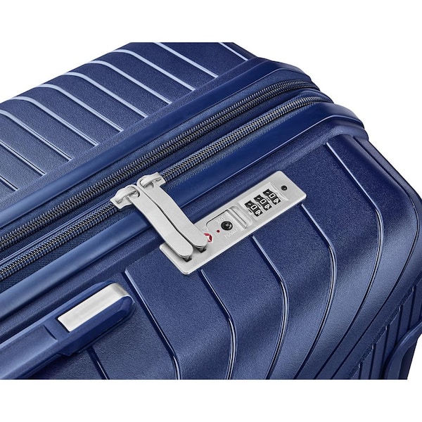 OLUMAT 4-Piece Navy Blue-1 Security and Convenience Luggage Set FO