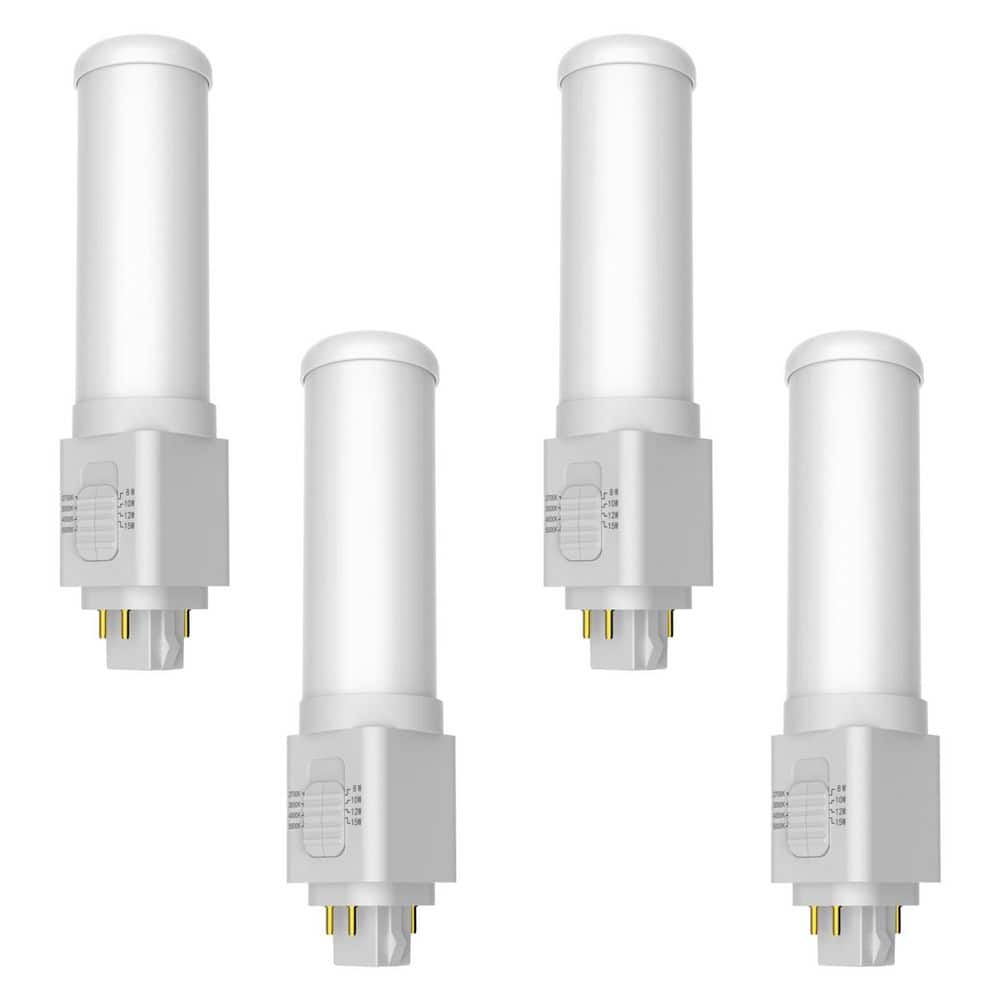 15-Watt Universal Horizontal Quad Style G24Q 4-Pin LED Bulb, 4CCT, Up to 1700LM , Ballast Compatible or Bypass 4 Pack price history on PriceWatchPro