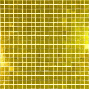 Altin 4 x 5 in. Glossy Honey Gold Glass Mosaic Uniform Square Wall and Floor Sample Tile