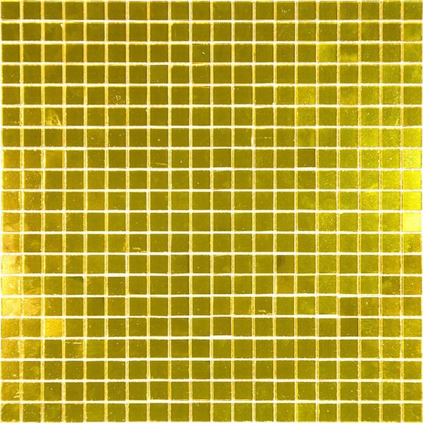 Apollo Tile Altin Glossy Honey Gold 11.6 in. x 11.6 in. Glass Mosaic Wall and Floor Tile (18.69 sq. ft./case) (20-pack)