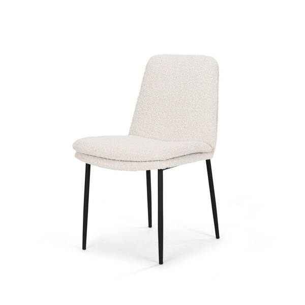 Cream Metal Side Chair