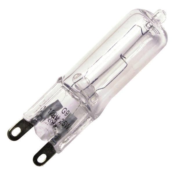 25W Clear Glass Dimmable Halogen Tube Bulbs, 5-Pack