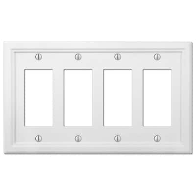 4 Gang Light Switch Plates Wall, 4 Panel Light Switch Cover