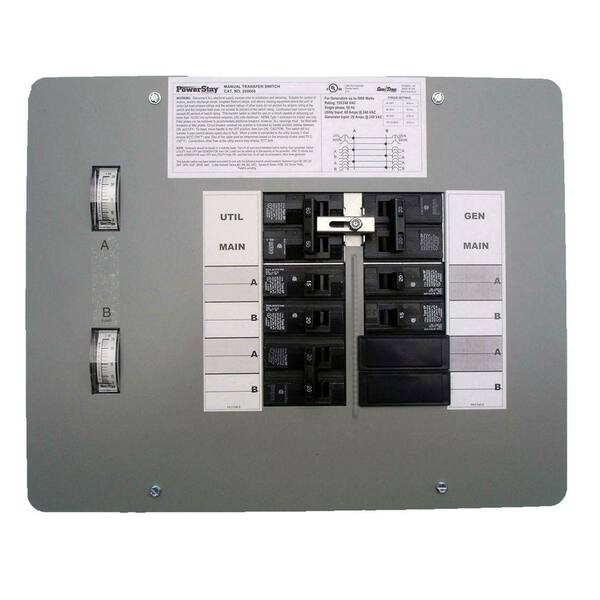 GenTran 20 Amp 5000-Watt Indoor Manual Transfer Switch for 6-16 Circuits-DISCONTINUED
