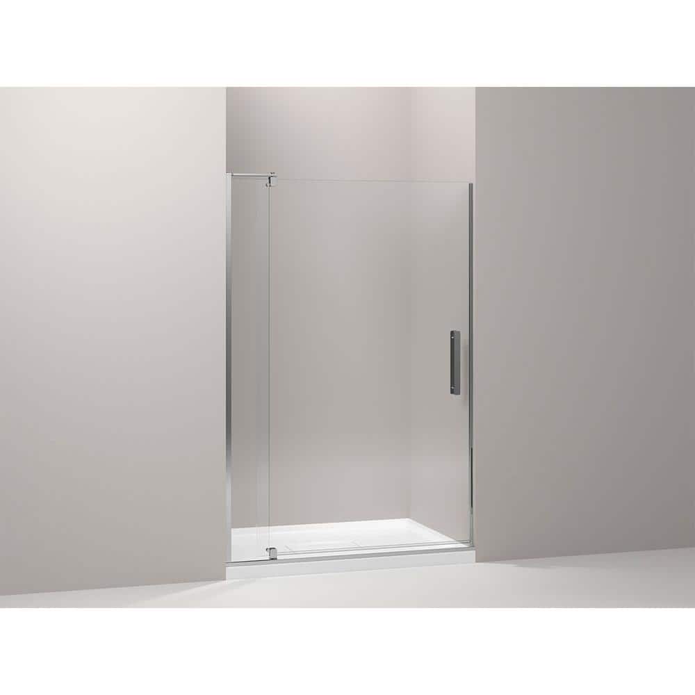 Revel 48'' x 70'' Frameless Pivot Shower Door in Bright Polished Silver