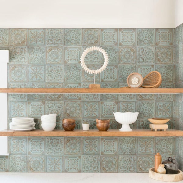 Fitz Green 8 in. x 8 in. Ceramic Wall Tile (9.9 sq. ft./Case)