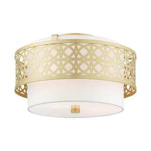 Aspenwood 3 Light Soft Gold Semi Flush Mount