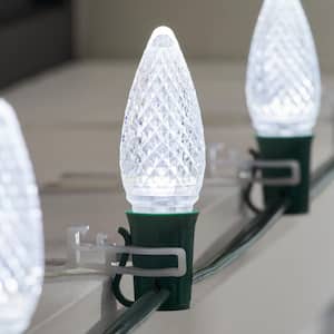 Cool White Commercial Grade Shatter-Resistant Faceted C9 LED Replacement Bulbs (50-Pack)