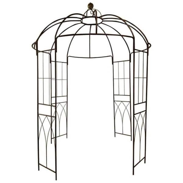 Unbranded 106 in. x 79 in. Metal Pergola Pavilion Arch Arbor Arbour Plants Stand Rack