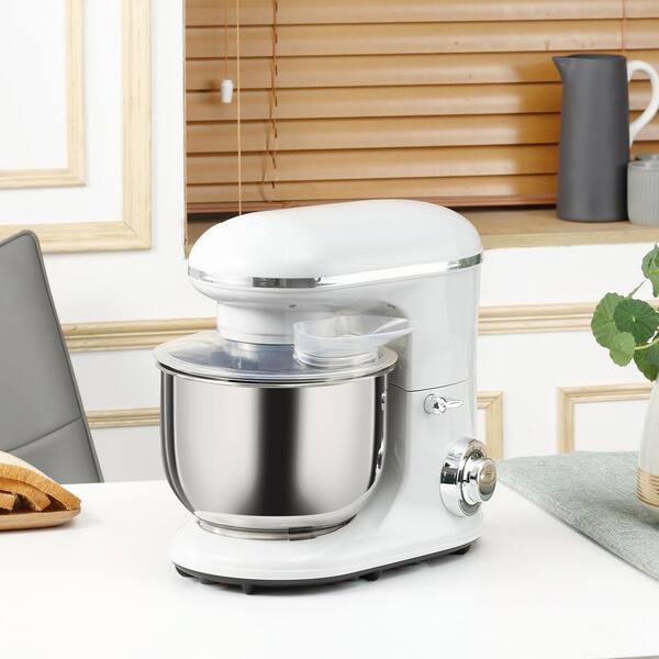 Siavonce 600-Watt Tilt-Head Stand Silver Mixer: 6 Plus 1P Speed, 6
