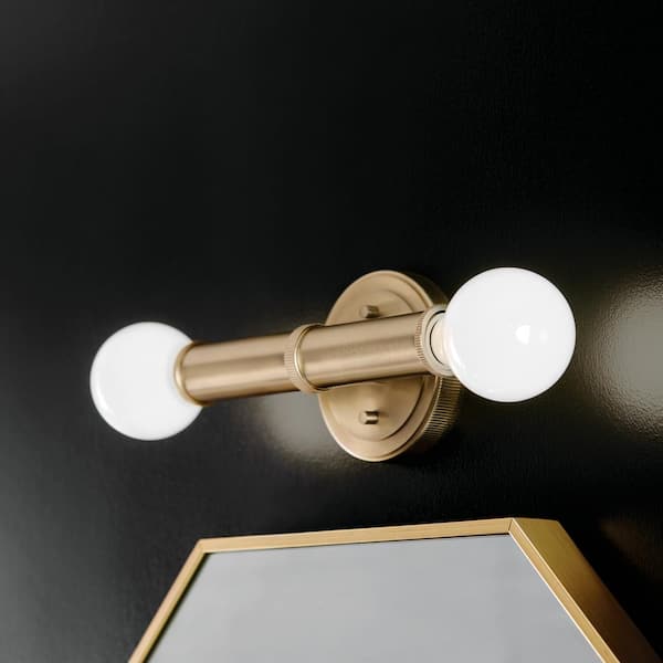 KICHLER Torche 9.75 in. 2-Light Champagne Bronze Bathroom Wall Sconce Light