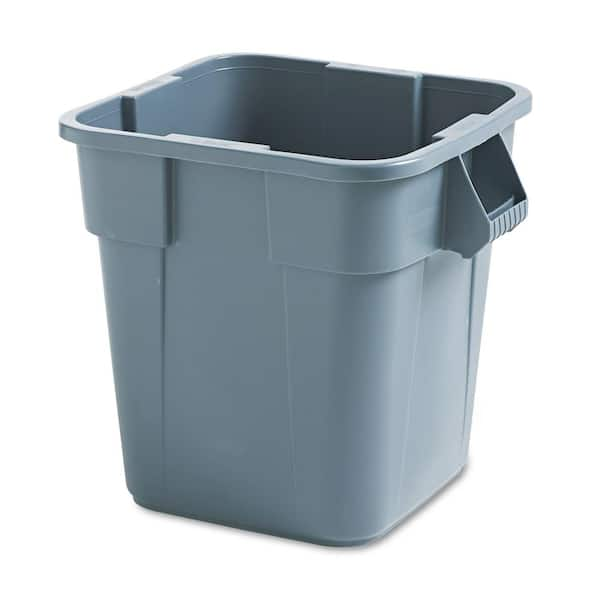 Rubbermaid Commercial Products Brute 28 Gal. Gray Polyethylene Square Trash Can