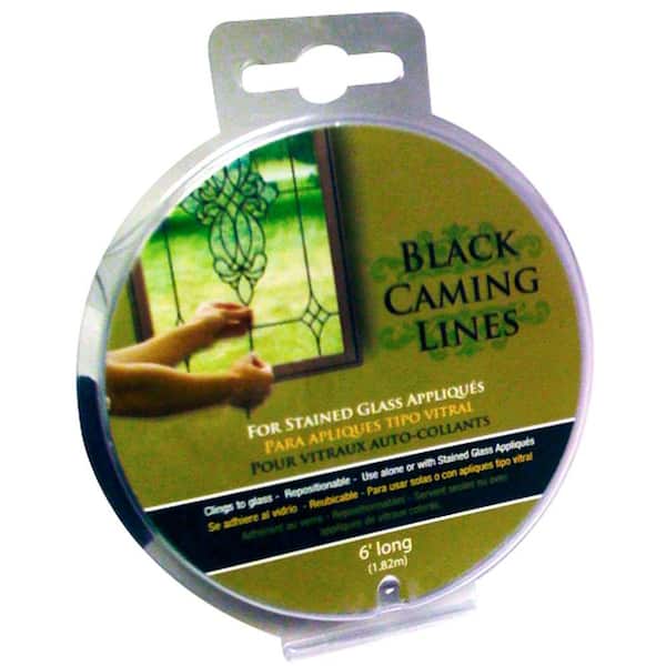 Brewster 6 ft. Black Caming Line for Stain Glass (2-Pack)