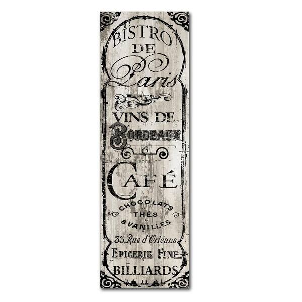 Trademark Fine Art 32 in. x 10 in. "Paris Bistro I" by Color Bakery Printed Canvas Wall Art