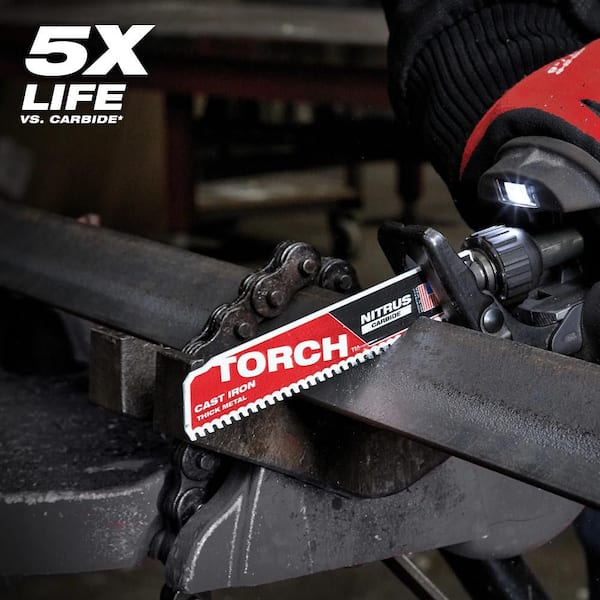 Milwaukee 12 in. 8 TPI TORCH Nitrus Carbide Teeth Metal Cutting