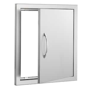 20 in. W x 27 in. H Single Outdoor Kitchen Door BBQ Access Door Stainless Steel Flush Mount Door with Handle