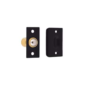 Solid Brass Wide Roller Ball Catch in Matte Black