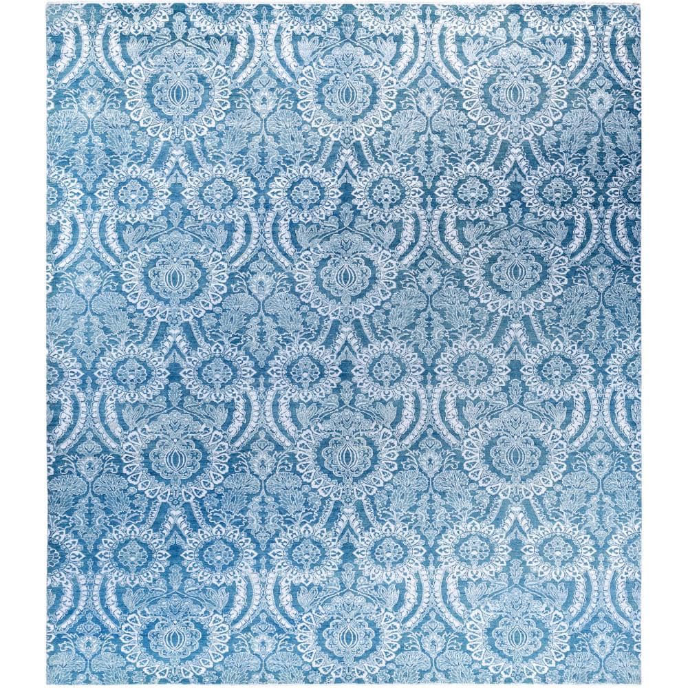 Ikat Green 9 X 12 Hand-Knotted Wool Silk Indoor Area Rug price history on PriceWatchPro