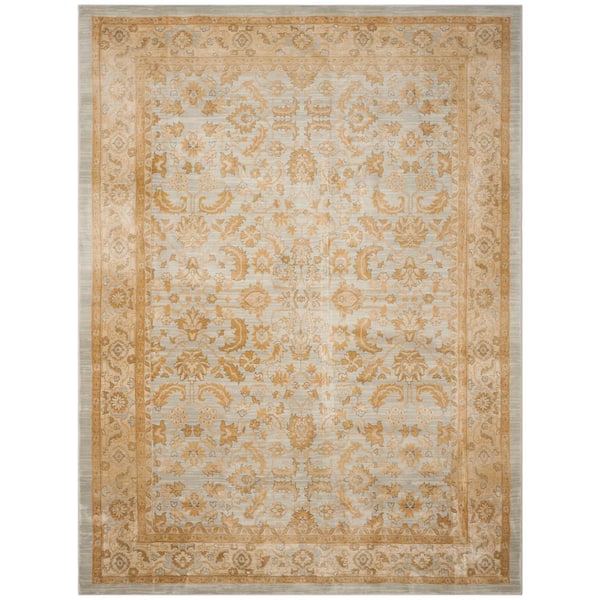 SAFAVIEH Austin Light Blue/Gold 4 ft. x 6 ft. Border Area Rug