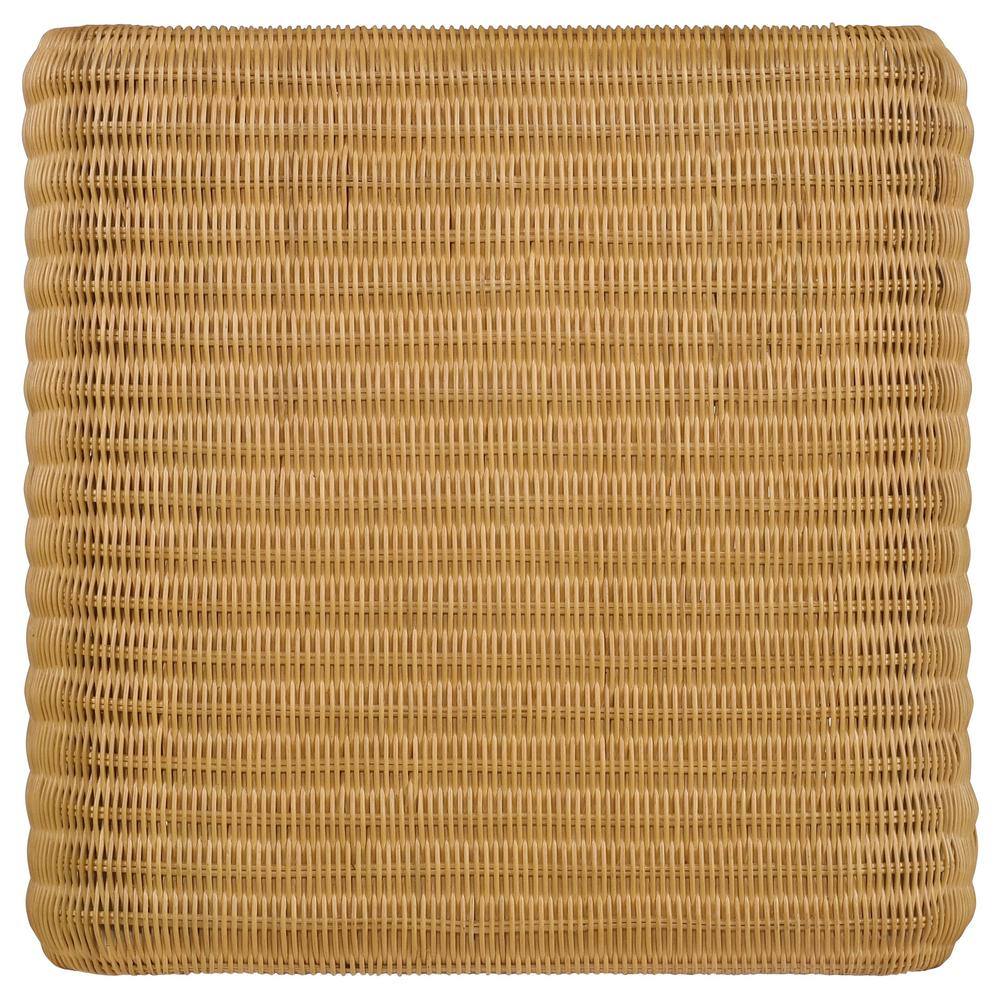 Juanita Natural Rattan Square Coastal End Table