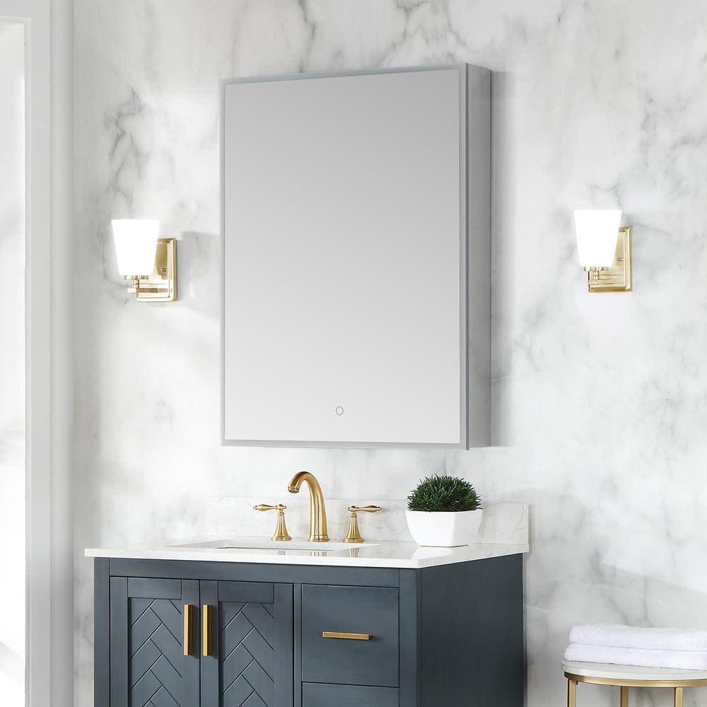 Carsoli 24" Frameless LED Lighted Bathroom Medicine Cabinet