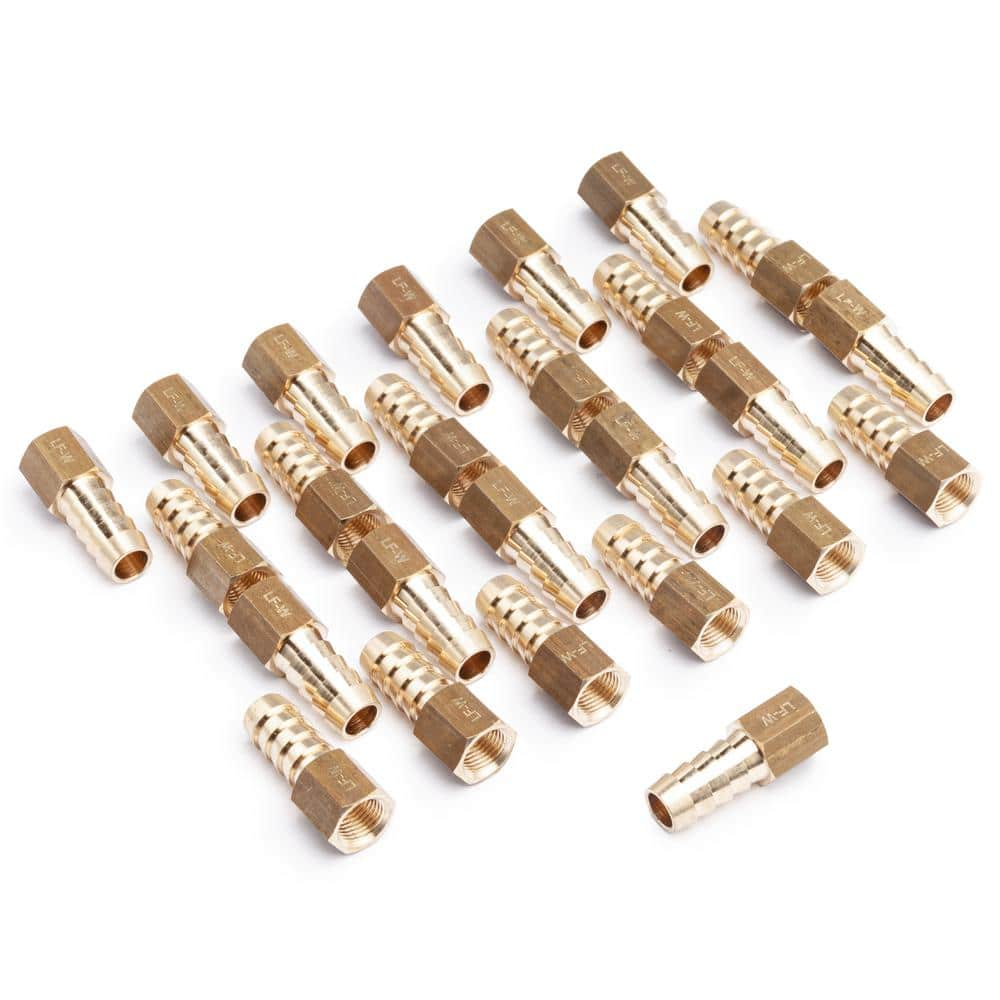 LTWFITTING 3/8 in. ID Hose Barb x 1/8 in. FIP Lead Free Brass Adapter ...